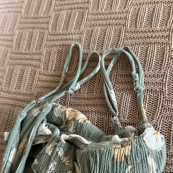 Promesa Sage Green Floral Maxi Dress with White and Yellow Flowers - Picture 7 of 10